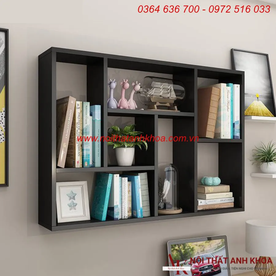 Kệ Sách Treo Tường Đẹp Gỗ MDF Đa Dạng Mẫu Mã