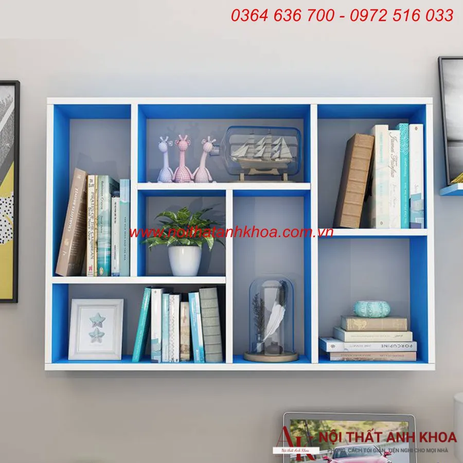 Kệ Sách Treo Tường Đẹp Gỗ MDF Đa Dạng Mẫu Mã