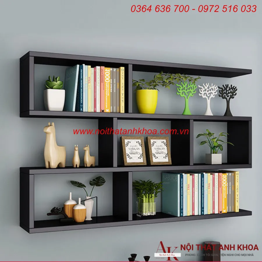 Kệ Sách Treo Tường Mini Gỗ Công Nghiệp Đẹp