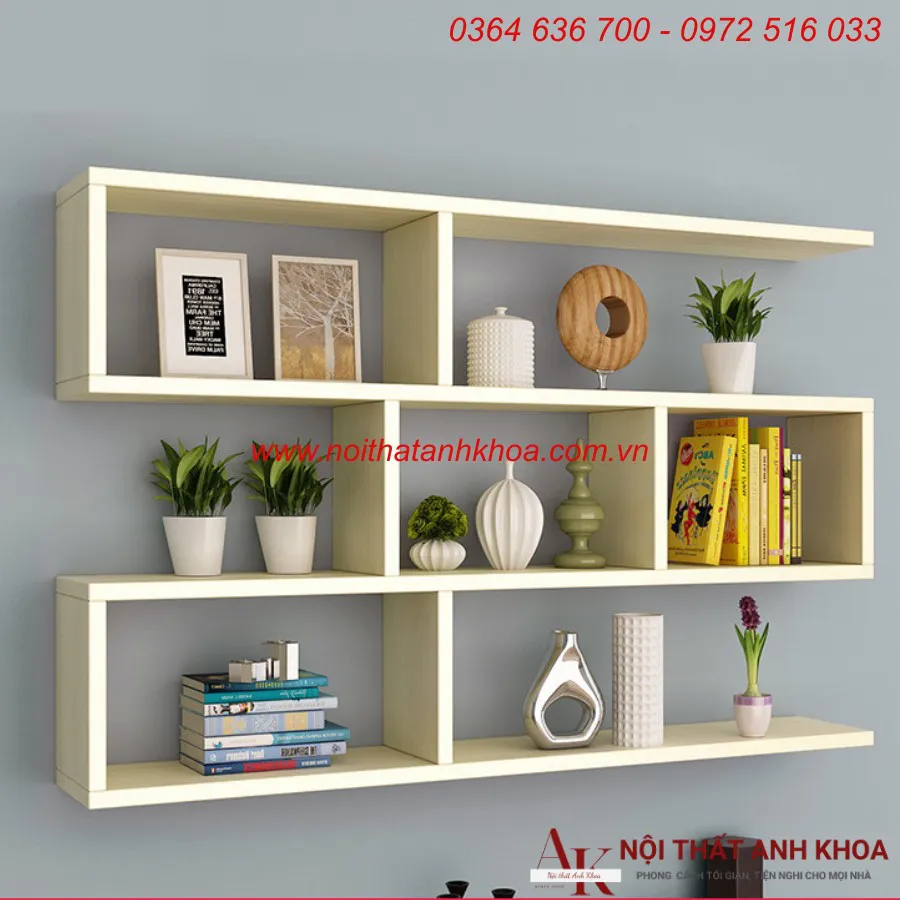 Kệ Sách Treo Tường Mini Gỗ Công Nghiệp Đẹp