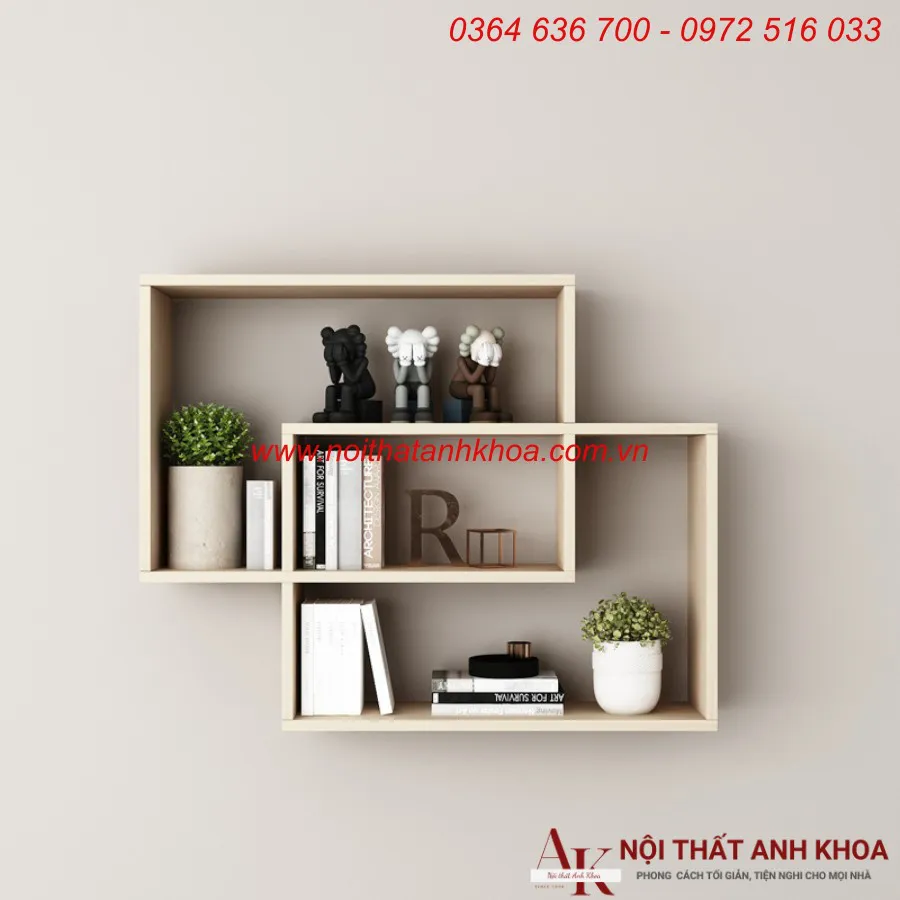 Kệ Sách Treo Tường Mini Gỗ MDF Đẹp Giá Tốt
