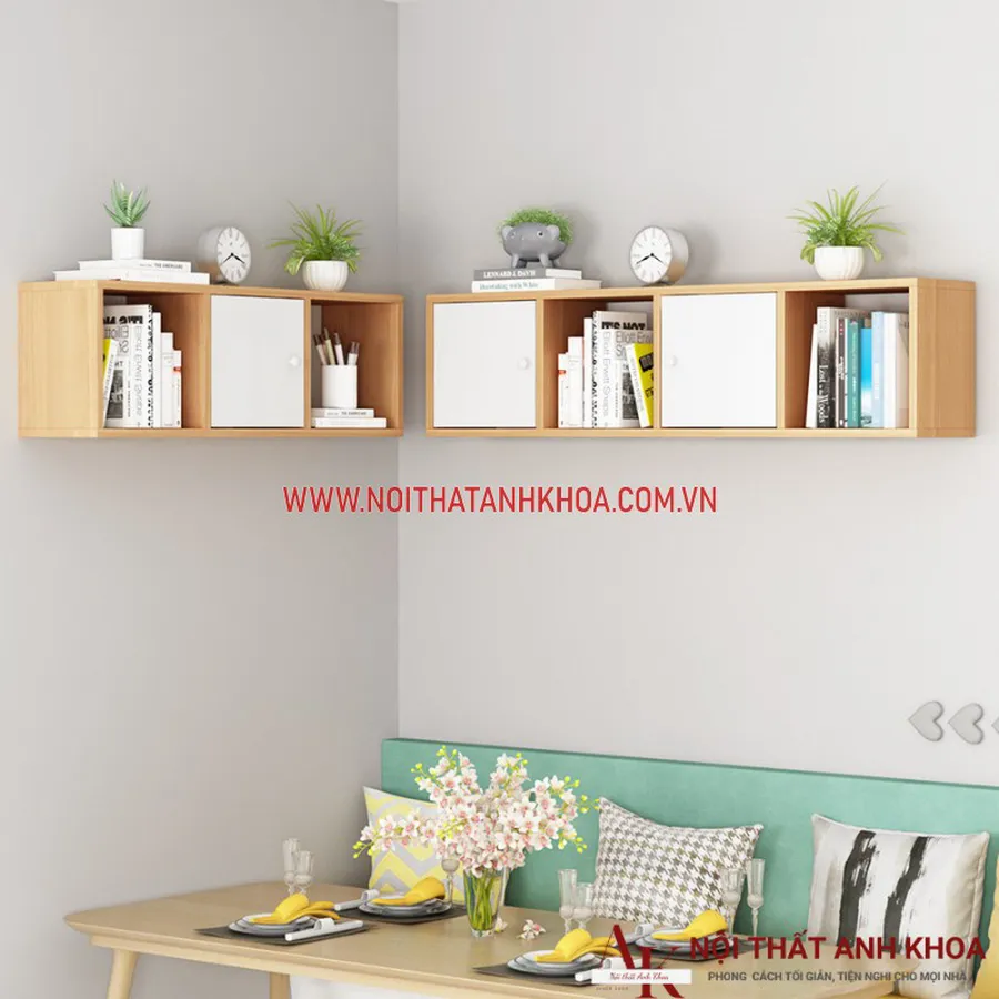 Kệ Sách Treo Tường Nhỏ Gọn Gỗ Công Nghiệp Giá Rẻ