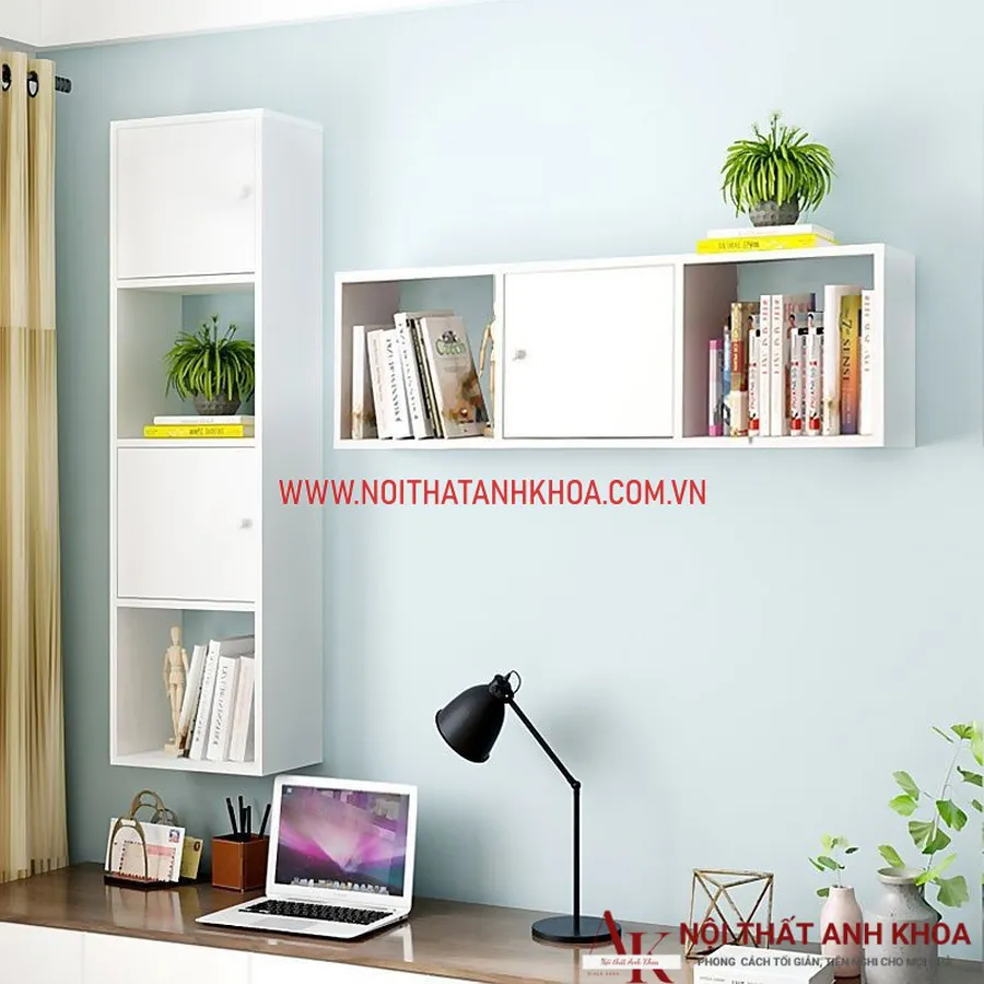 Kệ Sách Treo Tường Nhỏ Gọn Gỗ Công Nghiệp Giá Rẻ