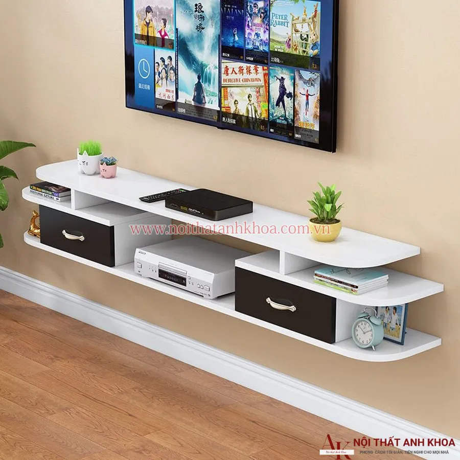 Kệ Tivi Gắn Tường Gỗ MDF Đẹp Hiện Đại