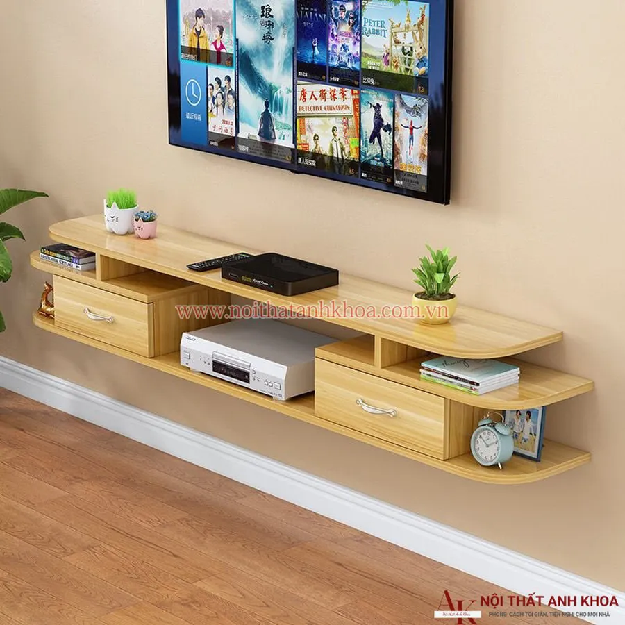 Kệ Tivi Gắn Tường Gỗ MDF Đẹp Hiện Đại
