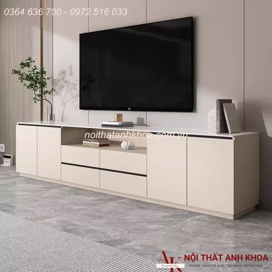 Kệ Tivi Gỗ Công Nghiệp Đơn Giản Giá Rẻ