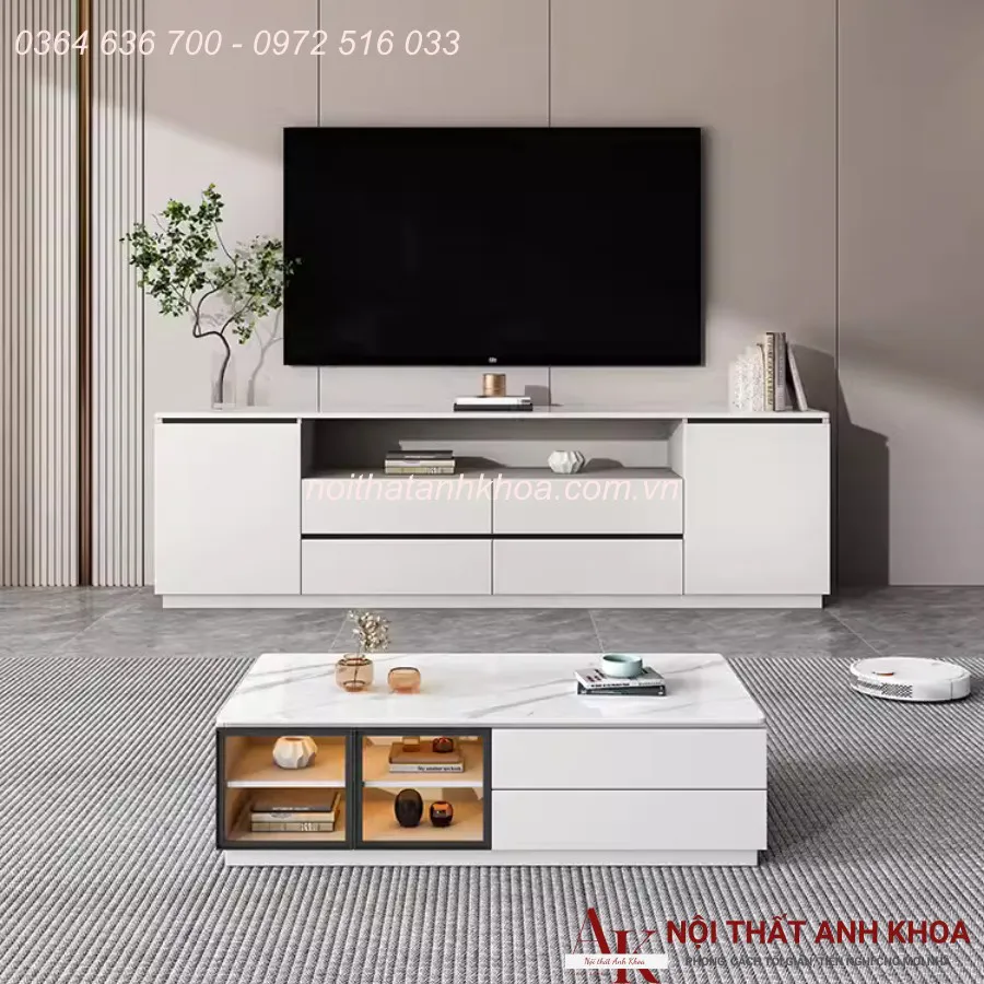 Kệ Tivi Gỗ Công Nghiệp Đơn Giản Giá Rẻ
