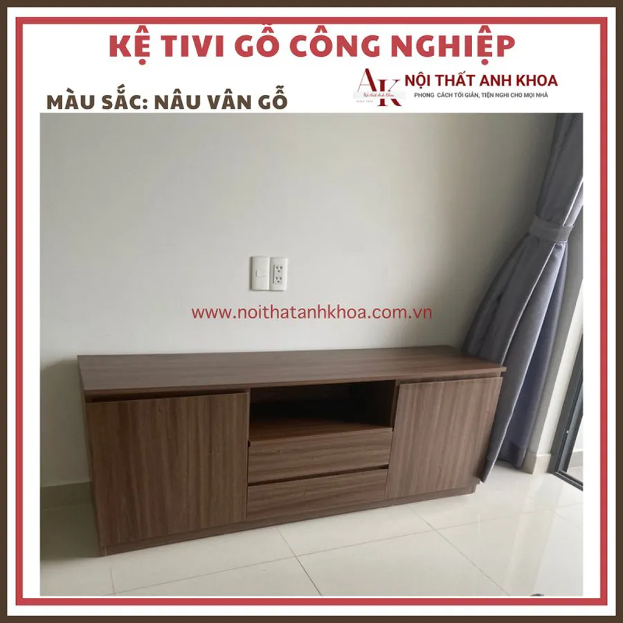 Kệ Tivi Gỗ Công Nghiệp MDF Phòng Khách Đẹp Hiện Đại