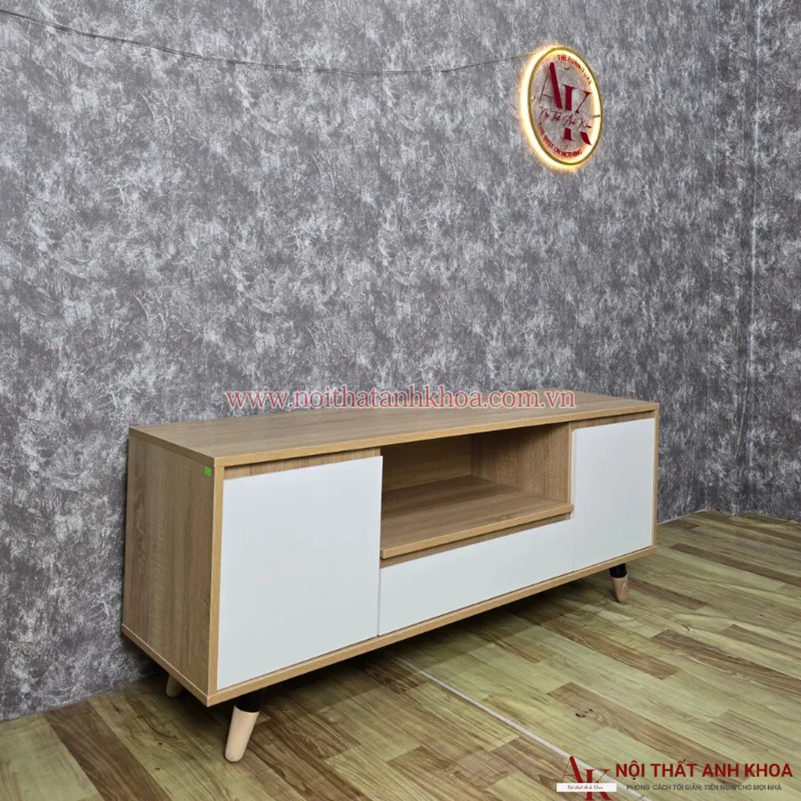 Kệ Tivi Gỗ Công Nghiệp Màu Vàng Đẹp Hiện Đại Giá Rẻ