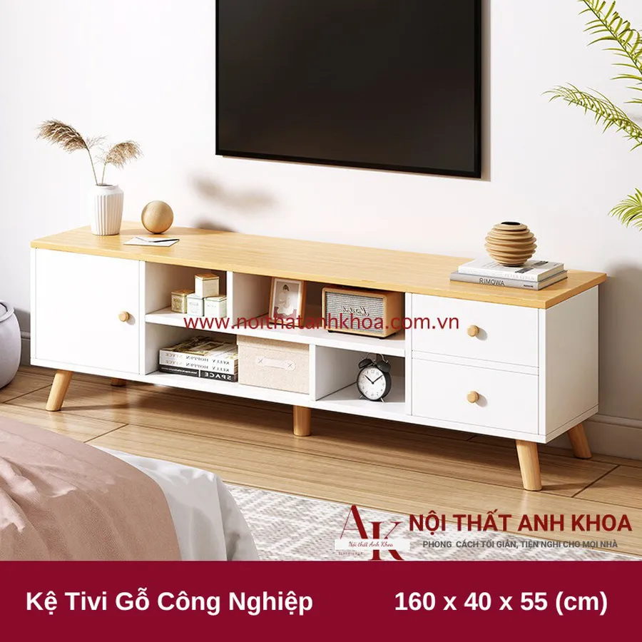Kệ Tivi Phòng Khách Gỗ Công Nghiệp Đẹp Giá Tốt