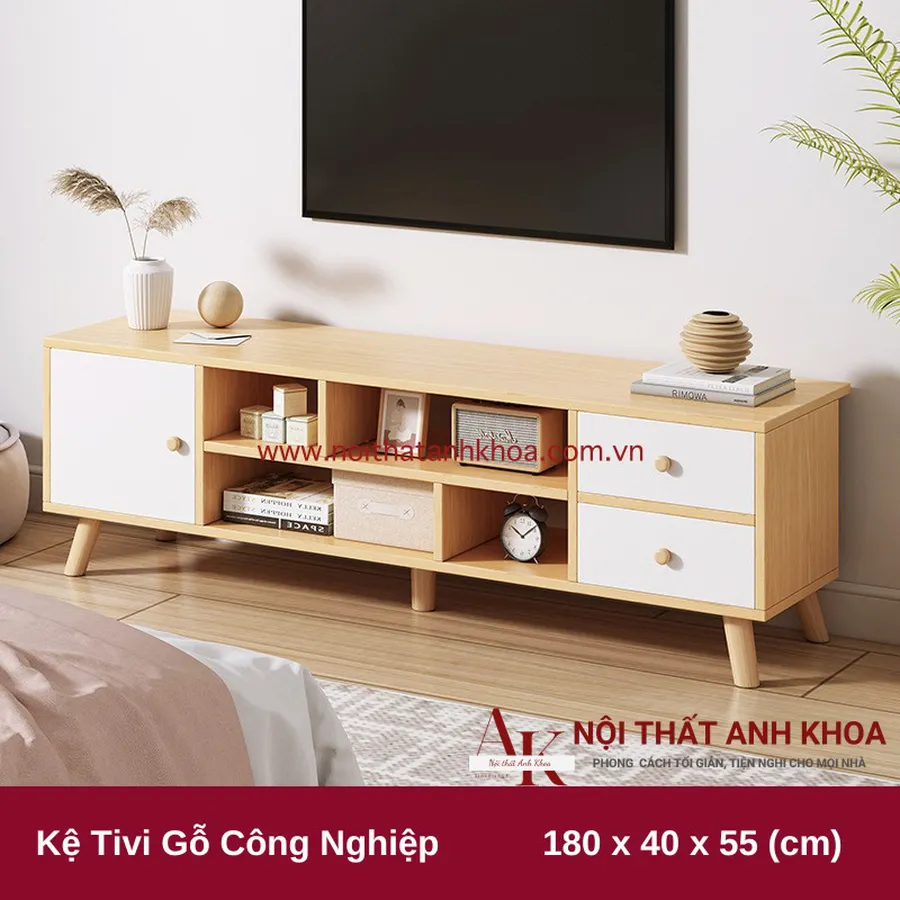 Kệ Tivi Phòng Khách Gỗ Công Nghiệp Đẹp Giá Tốt