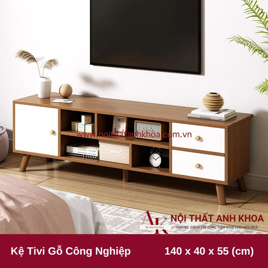 Kệ Tivi Phòng Khách Gỗ Công Nghiệp Đẹp Giá Tốt