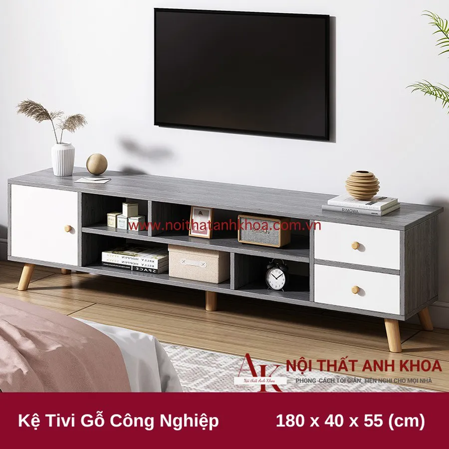 Kệ Tivi Phòng Khách Gỗ Công Nghiệp Đẹp Giá Tốt