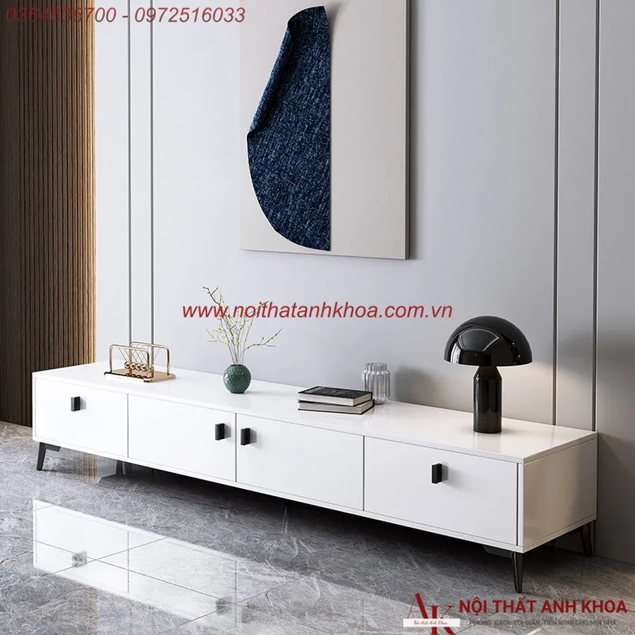 Kệ Tivi Phòng Khách Gỗ Công Nghiệp MDF Phủ Melamine Đẹp Hiện Đại Giá Tốt
