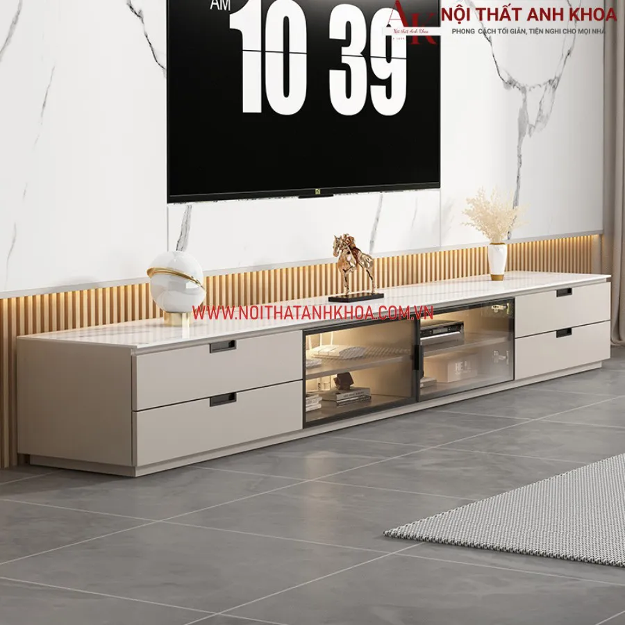 Kệ Tivi Trang Trí Phòng Khách Gỗ Công Nghiệp Hiện Đại