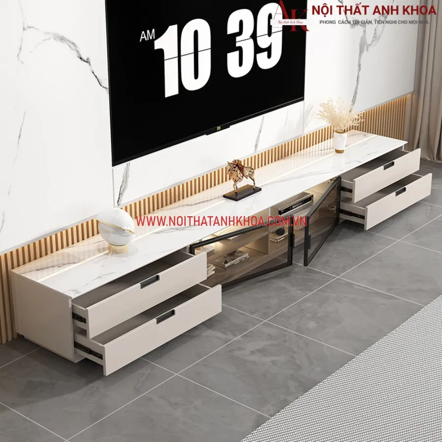 Kệ Tivi Trang Trí Phòng Khách Gỗ Công Nghiệp Hiện Đại