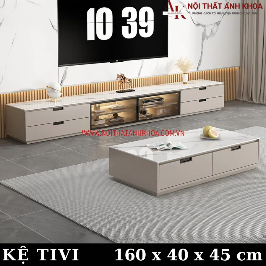 Kệ Tivi Trang Trí Phòng Khách Gỗ Công Nghiệp Hiện Đại