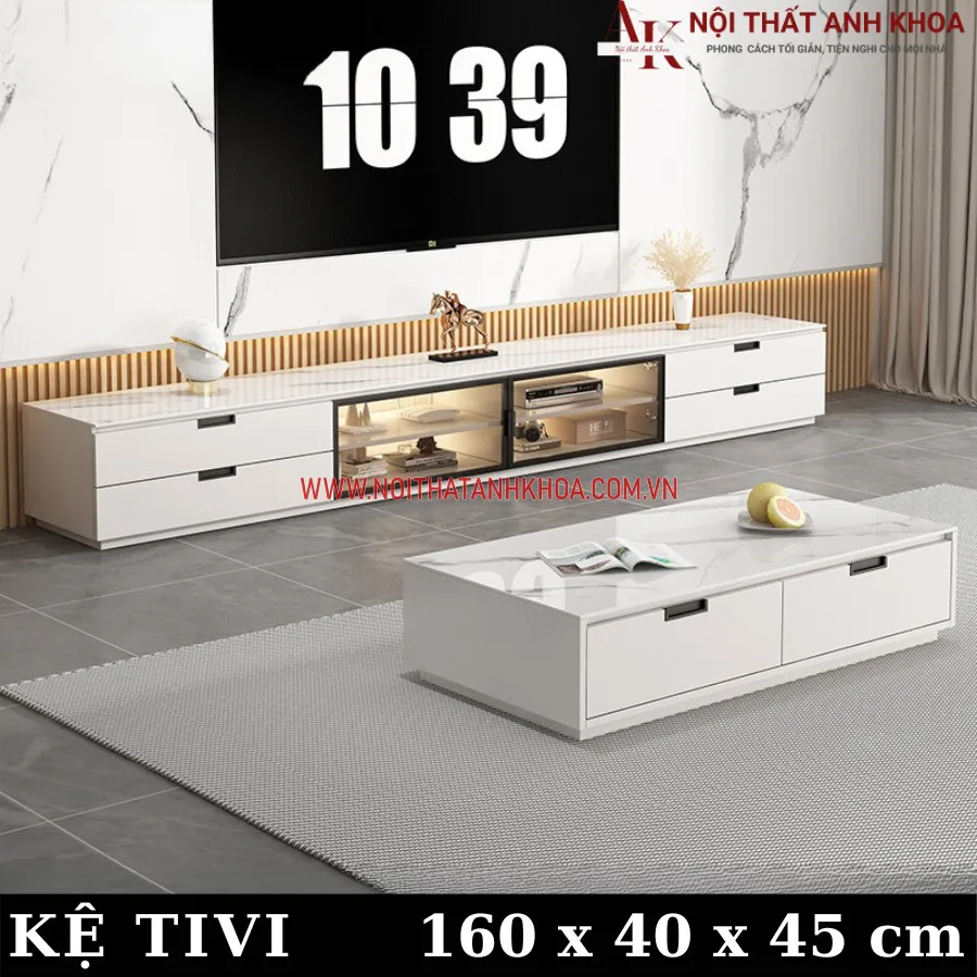 Kệ Tivi Trang Trí Phòng Khách Gỗ Công Nghiệp Hiện Đại