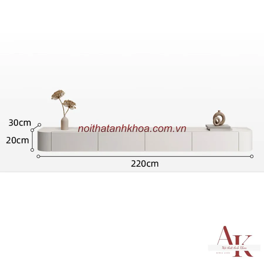 Kệ Tivi Treo Tường Gỗ Công Nghiệp MDF Phủ Melamine Cao Cấp