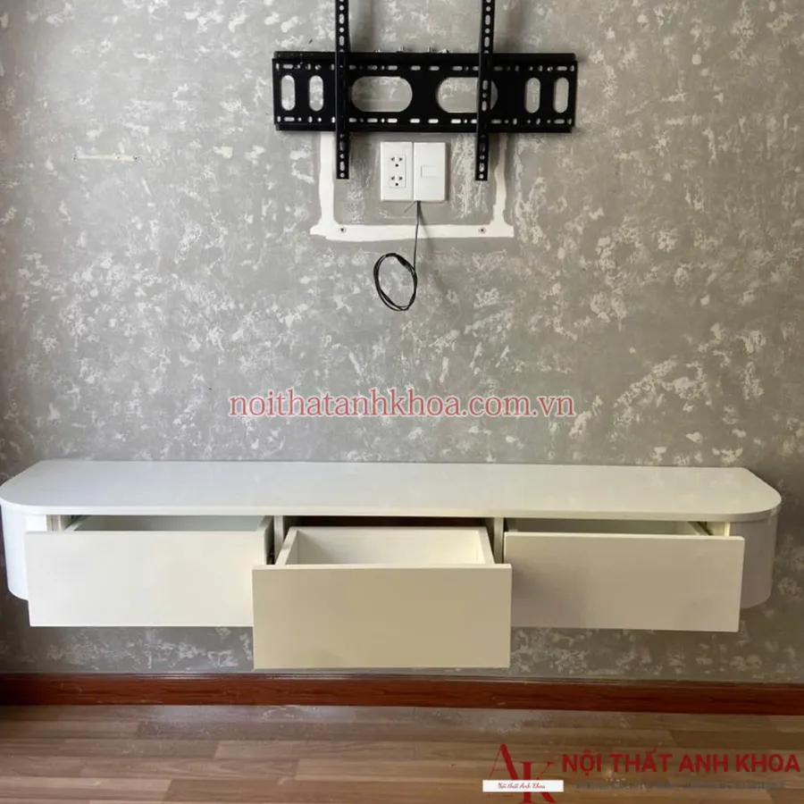 Kệ Tivi Treo Tường Gỗ Công Nghiệp MDF Phủ Melamine Cao Cấp