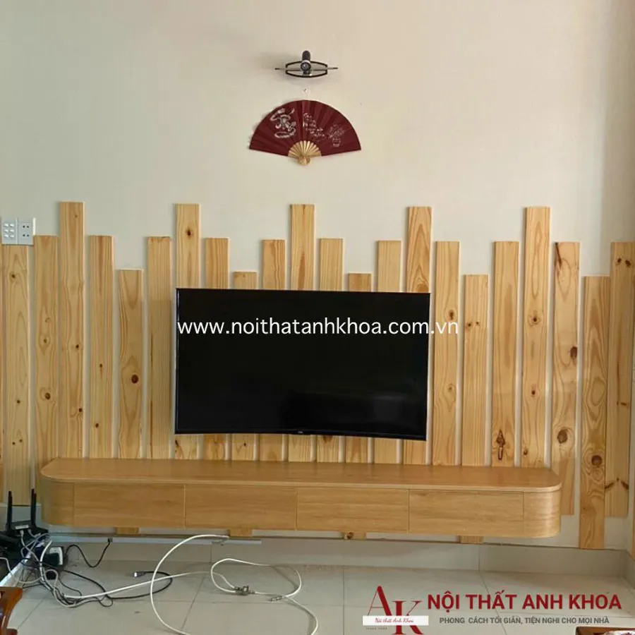 Kệ Tivi Treo Tường Gỗ Công Nghiệp MDF Phủ Melamine Cao Cấp