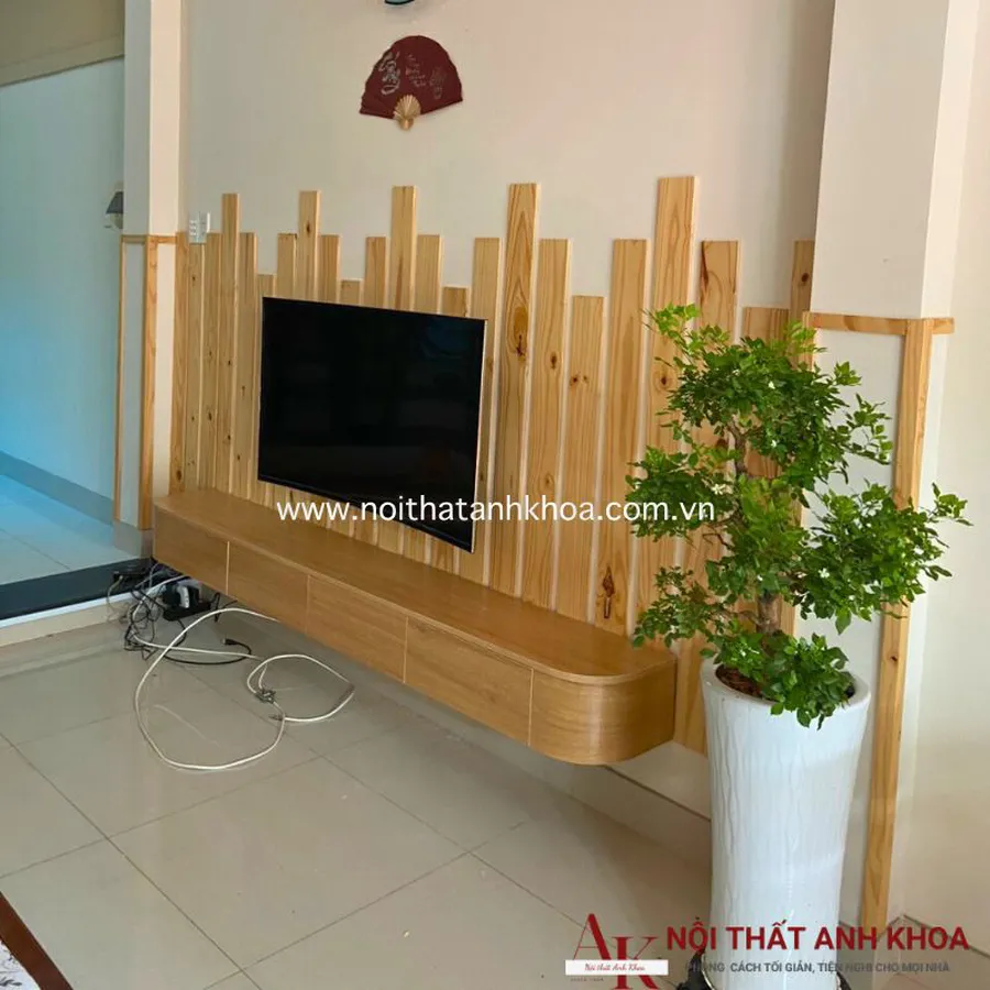Kệ Tivi Treo Tường Gỗ Công Nghiệp MDF Phủ Melamine Cao Cấp