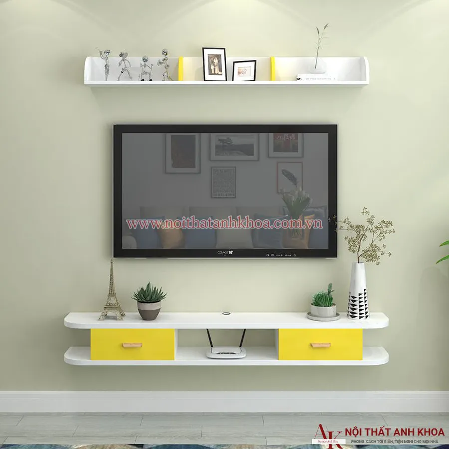 Kệ Tivi Treo Tường Phòng Khách Đơn Giản Hiện Đại