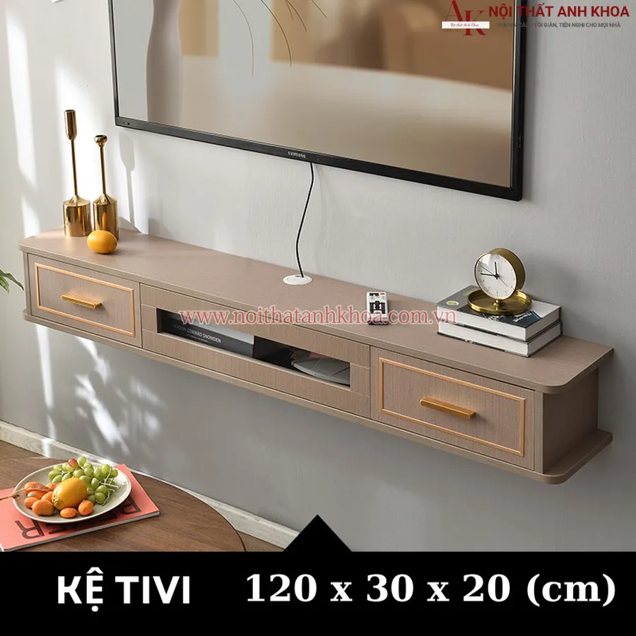 Kệ Tivi Treo Tường Phòng Khách Gỗ Công Nghiệp Giá Rẻ