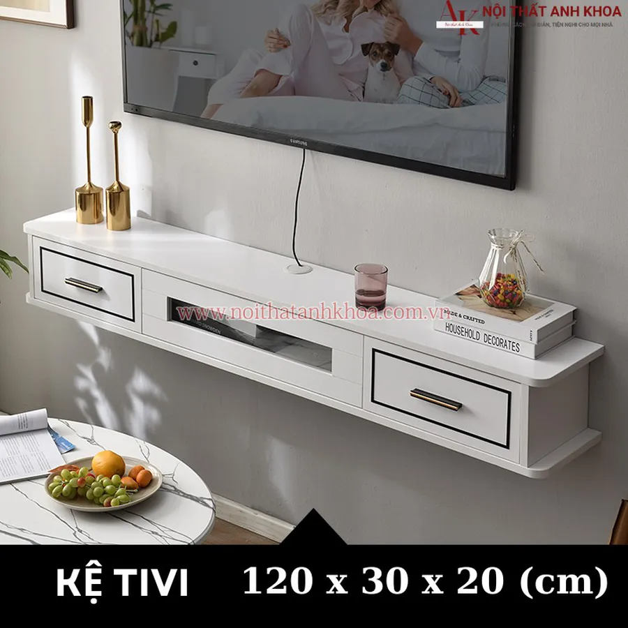 Kệ Tivi Treo Tường Phòng Khách Gỗ Công Nghiệp Giá Rẻ