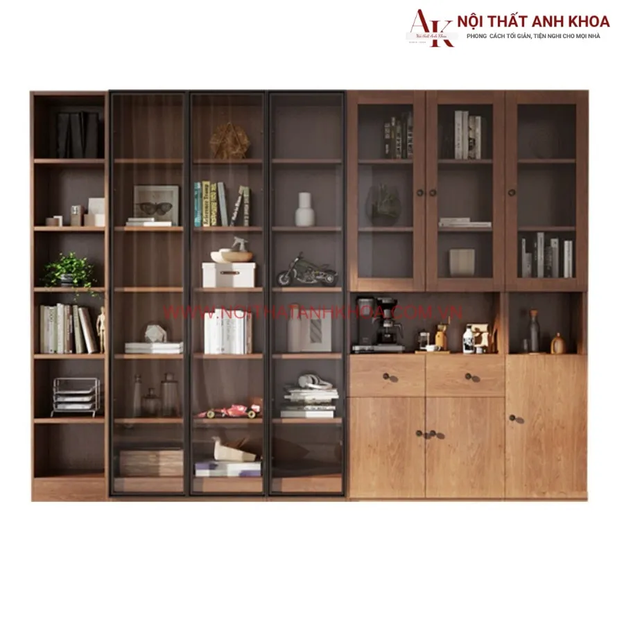 Kệ Trang Trí Phòng Khách Gỗ Công Nghiệp Đẹp Sang Trọng 