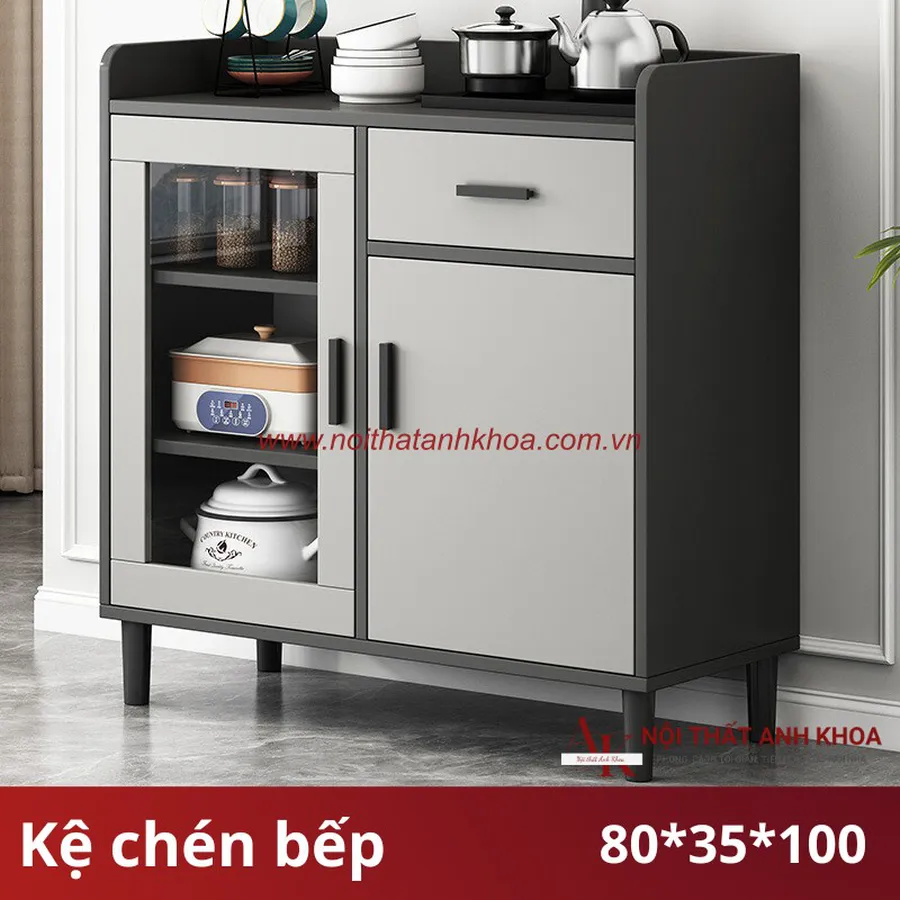 Kệ Tủ Chén Bếp Gỗ Công Nghiệp MDF Cao Cấp Hiện Đại Giá Rẻ