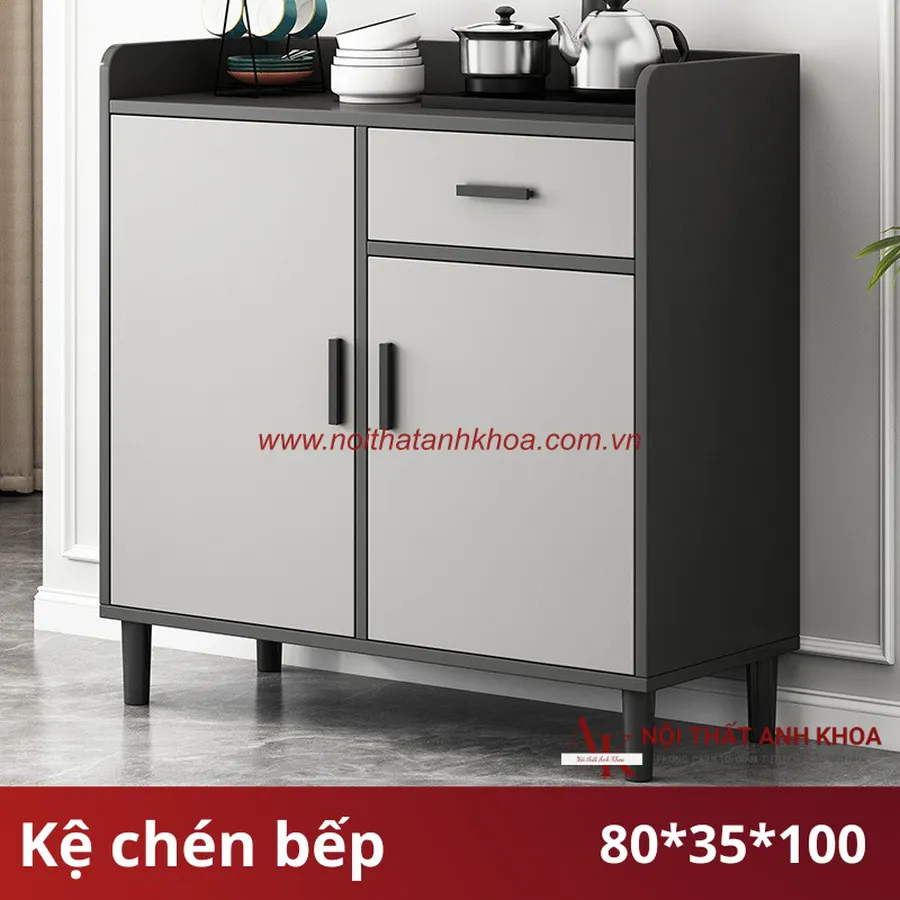 Kệ Tủ Chén Bếp Gỗ Công Nghiệp MDF Cao Cấp Hiện Đại Giá Rẻ