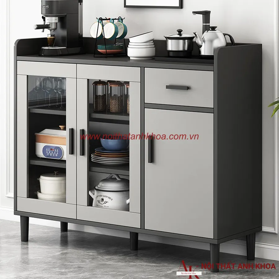 Kệ Tủ Chén Bếp Gỗ Công Nghiệp MDF Cao Cấp Hiện Đại Giá Rẻ