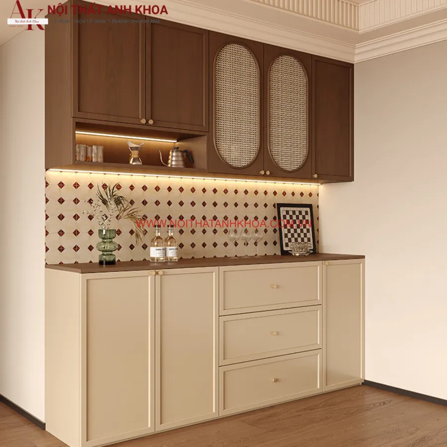 Kệ Tủ Chén Để Đồ Khô Gỗ Công Nghiệp