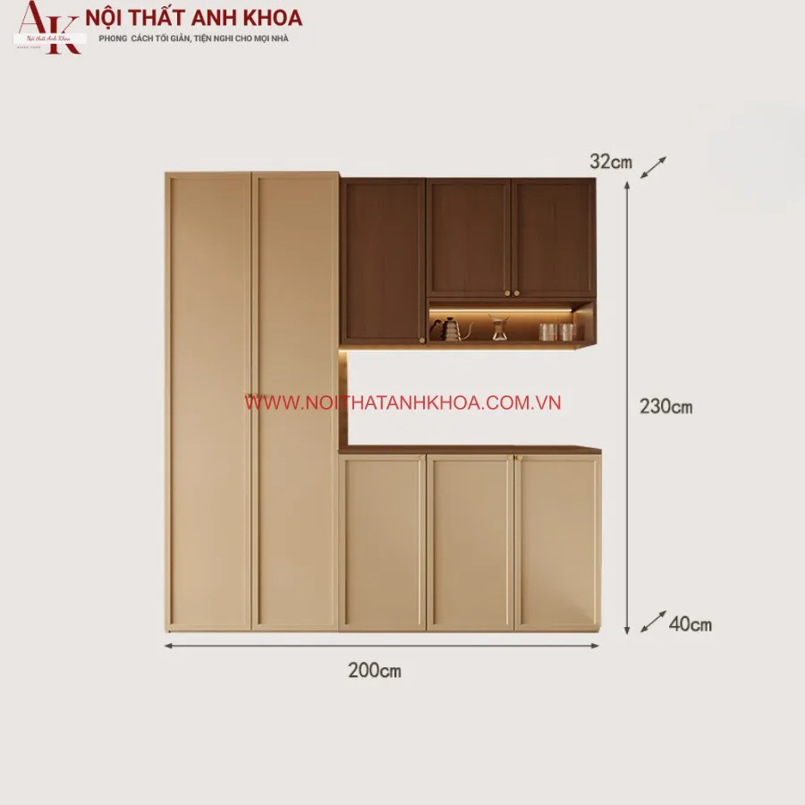 Kệ Tủ Chén Để Đồ Khô Gỗ Công Nghiệp