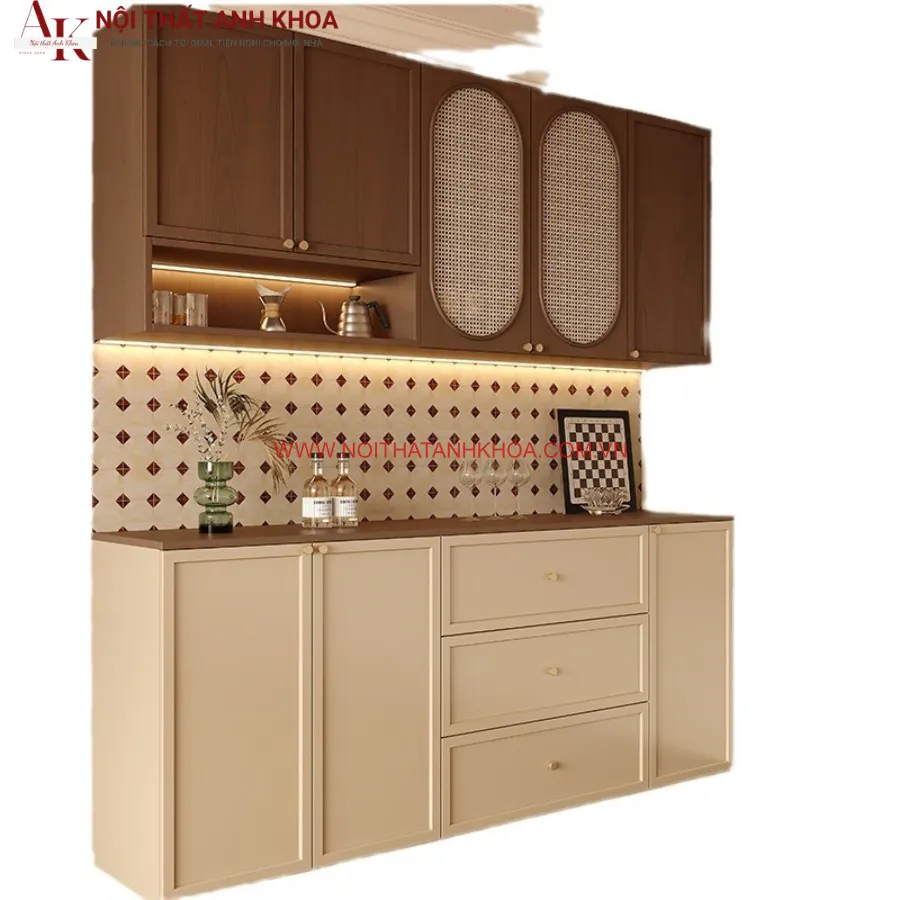 Kệ Tủ Chén Để Đồ Khô Gỗ Công Nghiệp