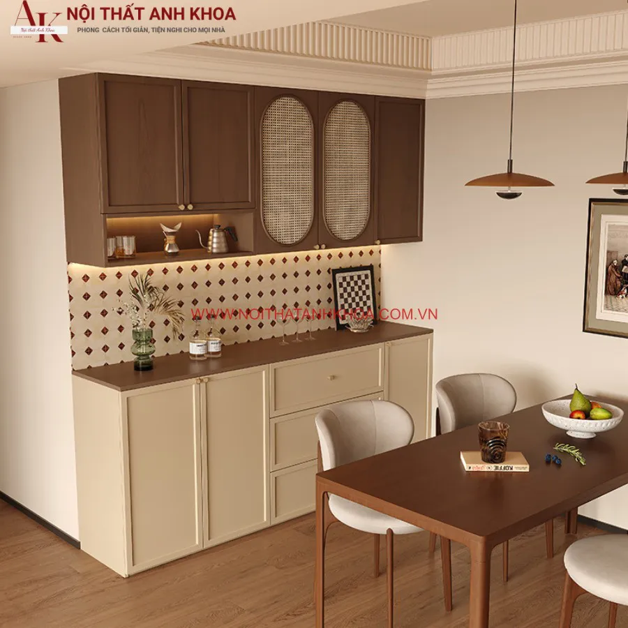 Kệ Tủ Chén Để Đồ Khô Gỗ Công Nghiệp