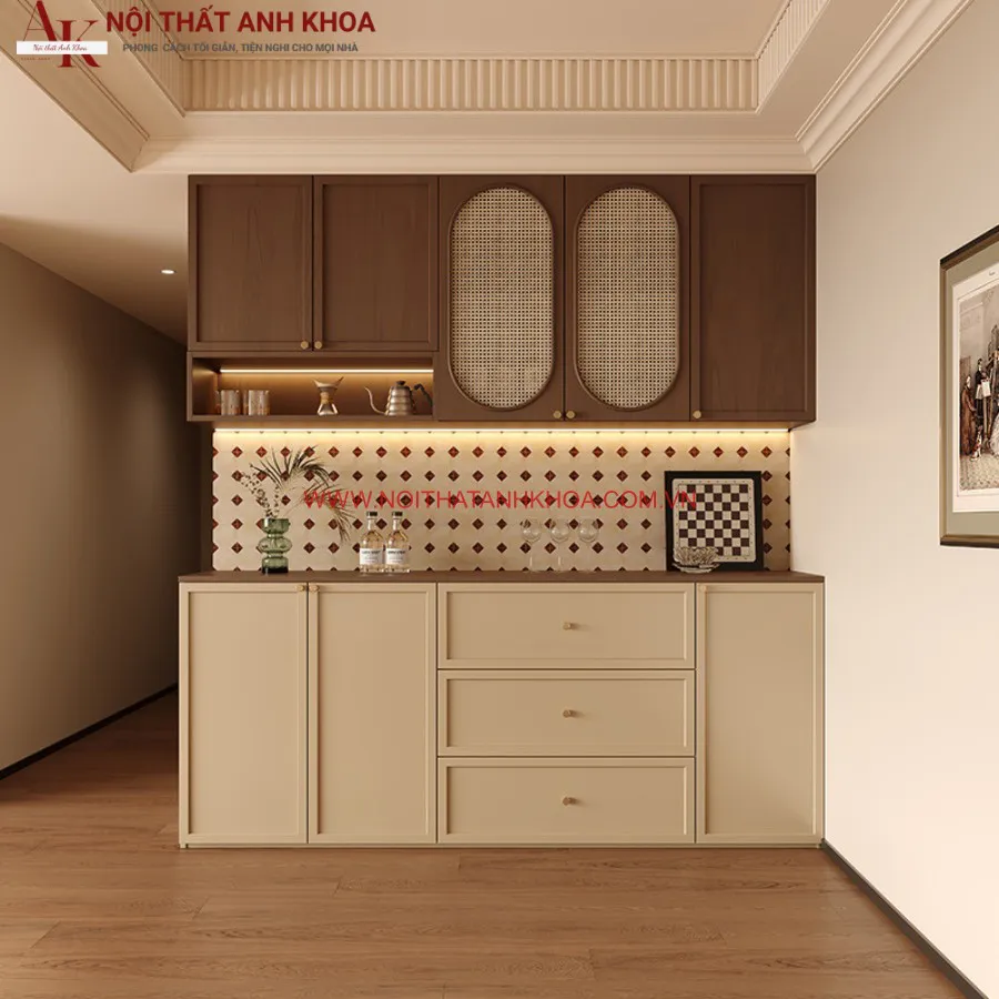 Kệ Tủ Chén Để Đồ Khô Gỗ Công Nghiệp