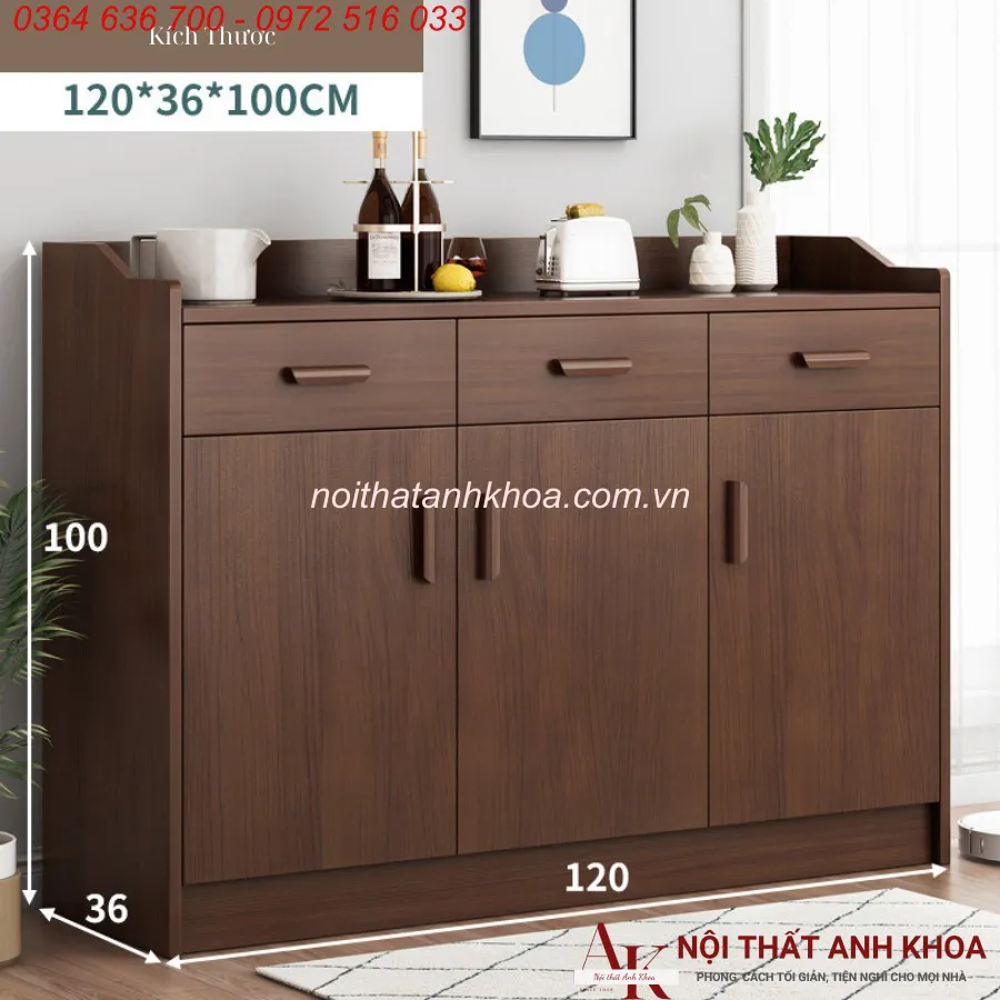 Kệ Tủ Đựng Chén Bát Gỗ Công Nghiệp Đẹp Giá Rẻ