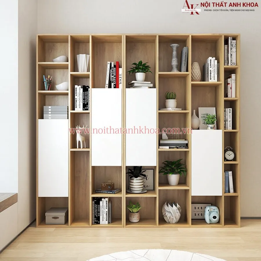 Kệ Tủ Trang Trí Góc Tường Gỗ MDF Đẹp Hiện Đại