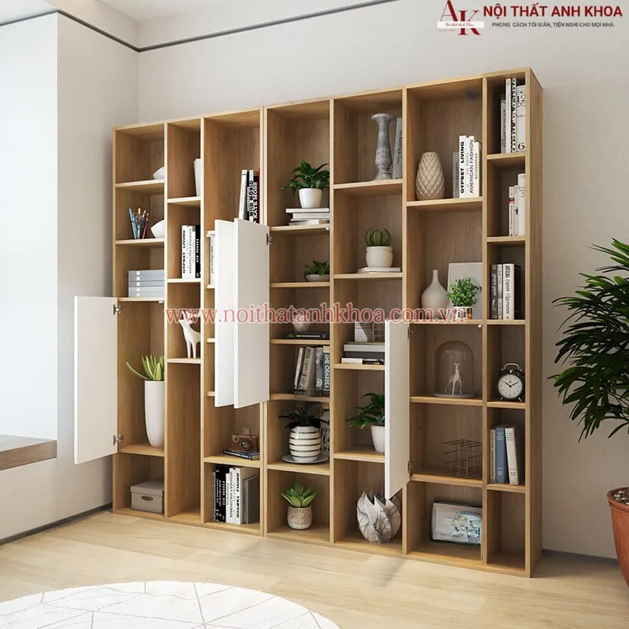 Kệ Tủ Trang Trí Góc Tường Gỗ MDF Đẹp Hiện Đại