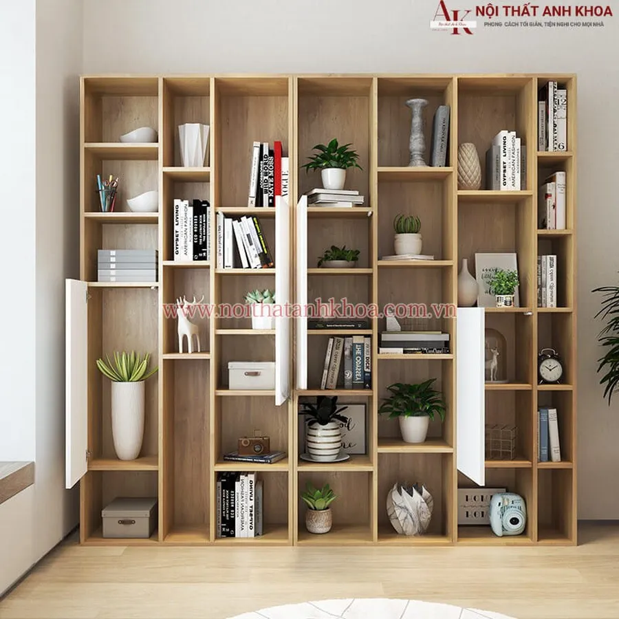 Kệ Tủ Trang Trí Góc Tường Gỗ MDF Đẹp Hiện Đại
