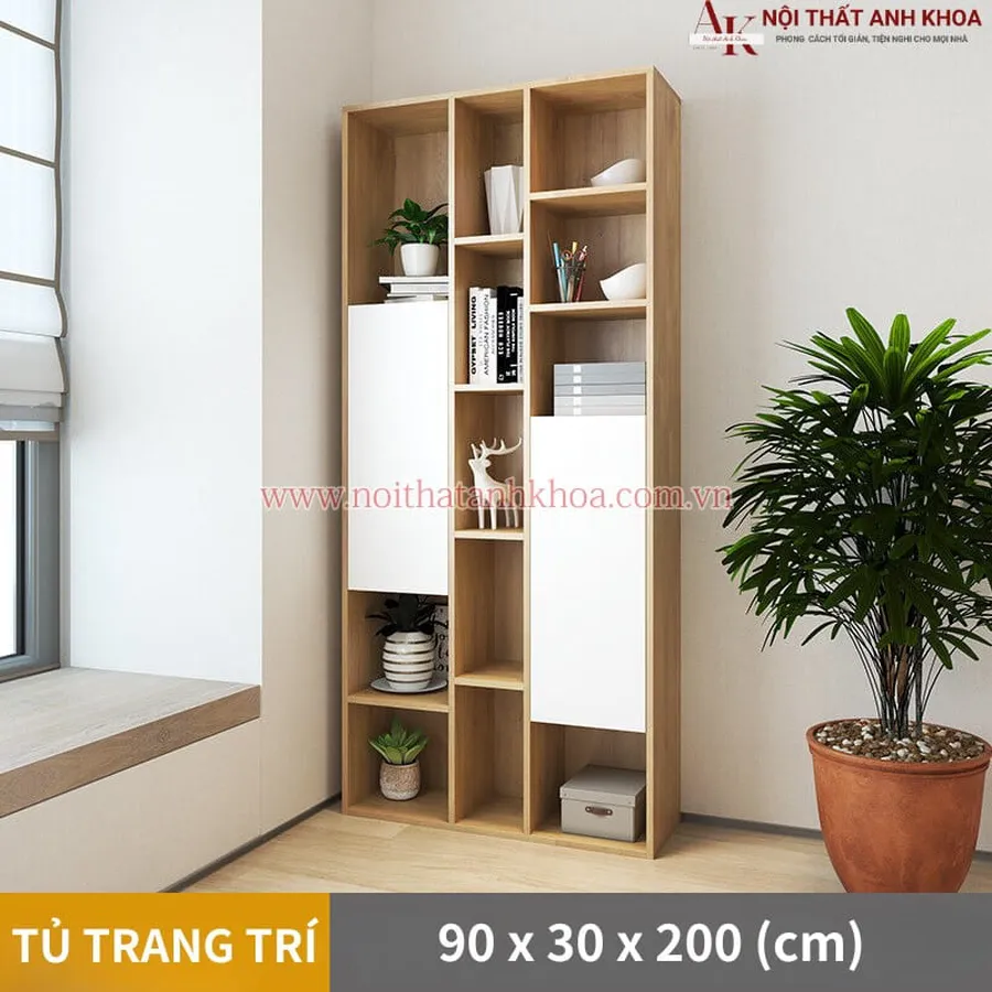 Kệ Tủ Trang Trí Góc Tường Gỗ MDF Đẹp Hiện Đại