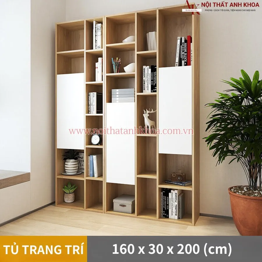 Kệ Tủ Trang Trí Góc Tường Gỗ MDF Đẹp Hiện Đại