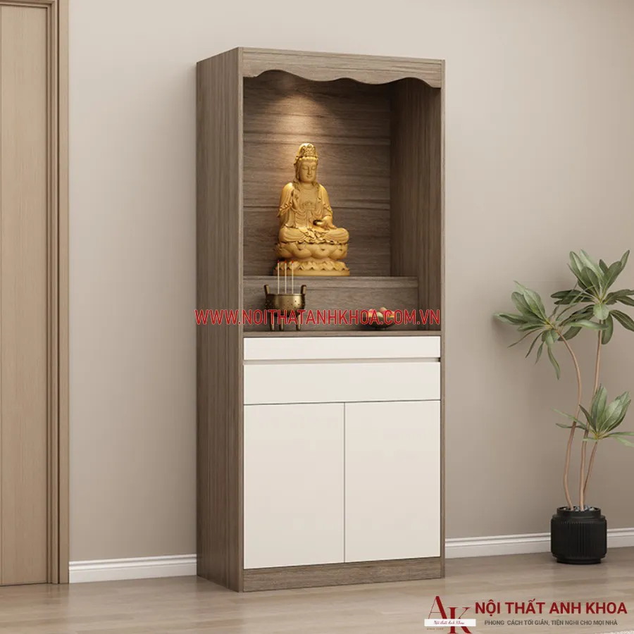 Mẫu Bàn Thờ Gỗ Công Nghiệp Đơn Giản Hiện Đại