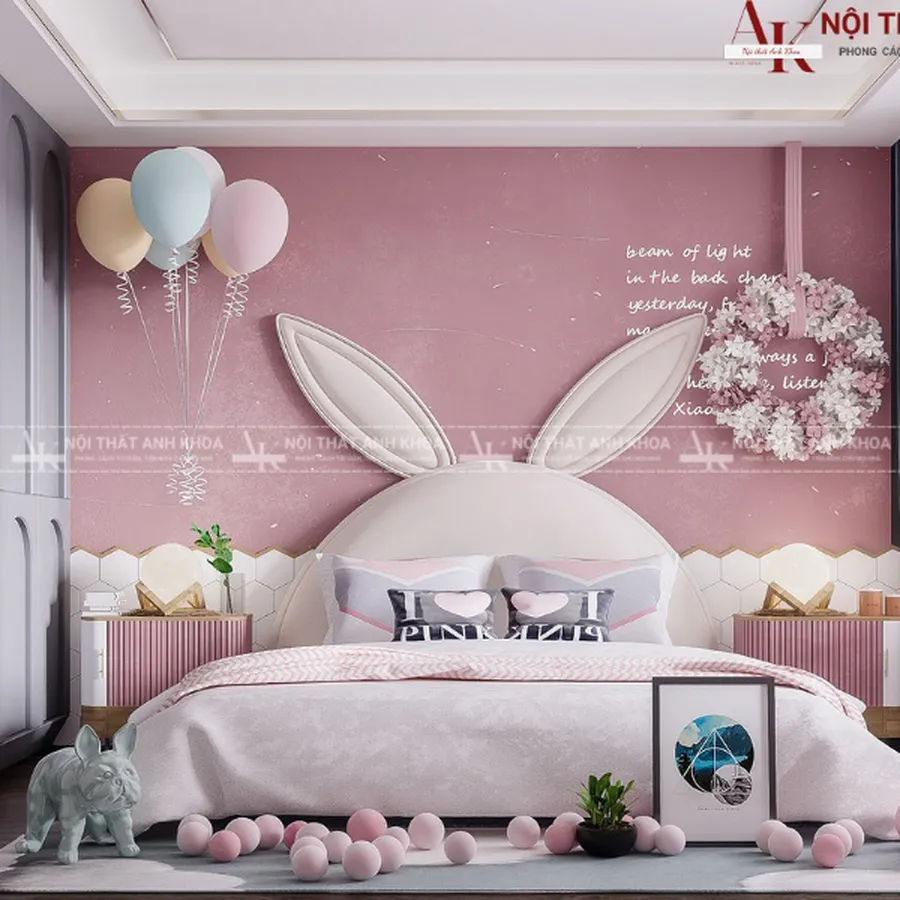 Mẫu Decor Phòng Ngủ Bé Gái Phong Cách Hiện Đại