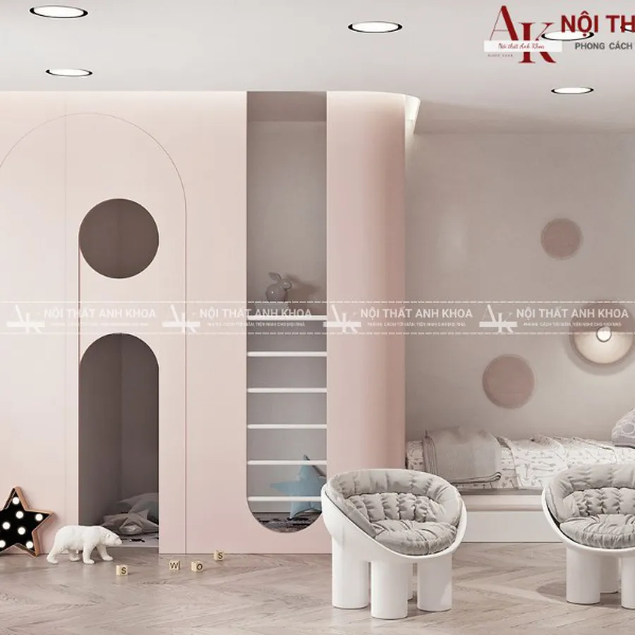 Mẫu Decor Phòng Ngủ Bé Gái Phong Cách Hiện Đại