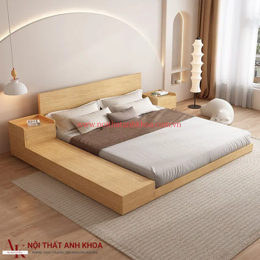 Mẫu Giường Ngủ Bệt Thông Minh Có Nắp Bật Giá Rẻ