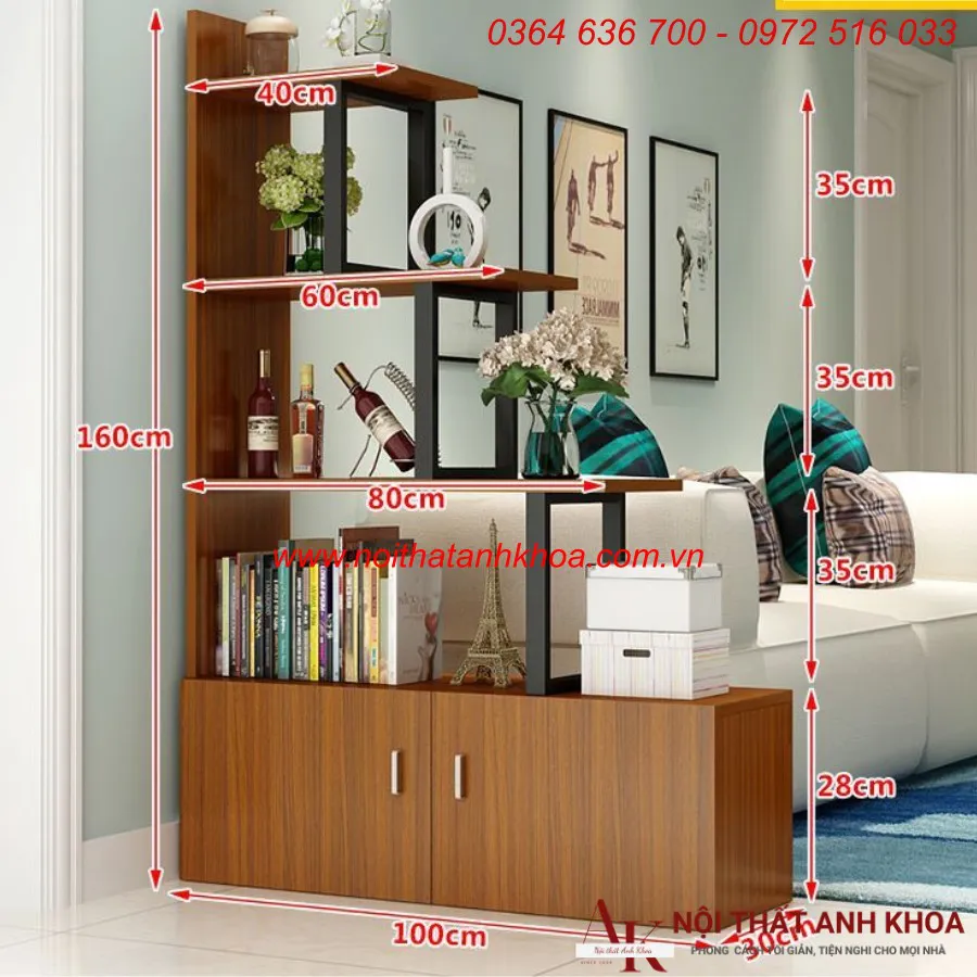 Mẫu Kệ Sách Đẹp Gỗ Công Nghiệp Thiết Kế Nhỏ Gọn