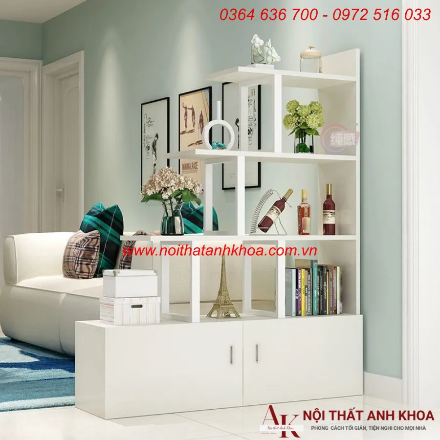 Mẫu Kệ Sách Đẹp Gỗ Công Nghiệp Thiết Kế Nhỏ Gọn